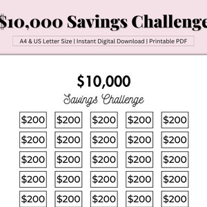 10k Savings Challenge, 10000 Savings Challenge, Save 10k, Money Savings Challenge, Budget Planner, Money Challenge, Save 10000, Budgeting