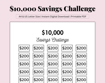 10k Savings Challenge, 10000 Savings Challenge, Save 10k, Money Savings Challenge, Budget Planner, Money Challenge, Save 10000, Budgeting