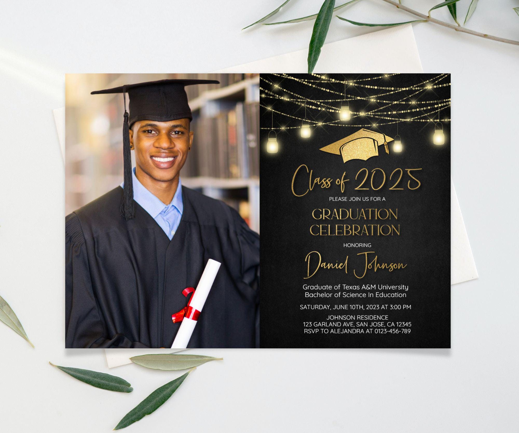 2025 Photo Senior Graduation Invitation - Etsy, image size:2000x1667