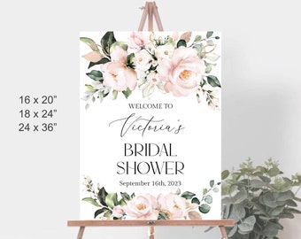 Printable Bridal Shower Welcome Sign download, Boho Floral Bridal Shower Sign, bridal Sign Template, Editable Bridal Shower Welcome Sign