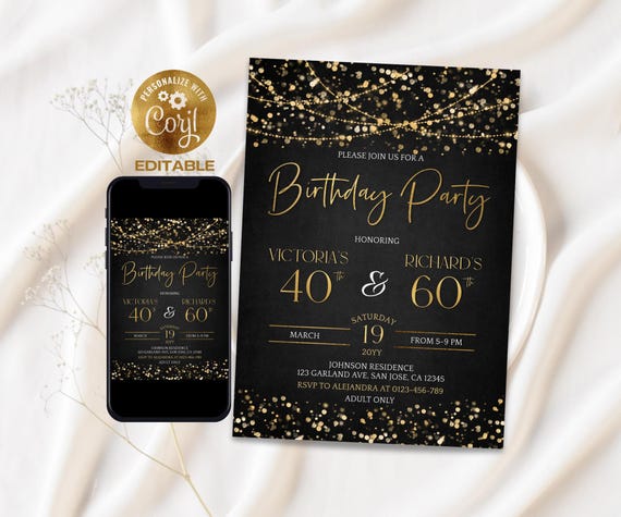Lot de 15 invitations VIP double face pour fête d'anniversaire avec enveloppes/cartes d'invitation d'anniversaire/cartes d'invitation pour fête VIP/décorations de fêtes à thème/décorations de soirée