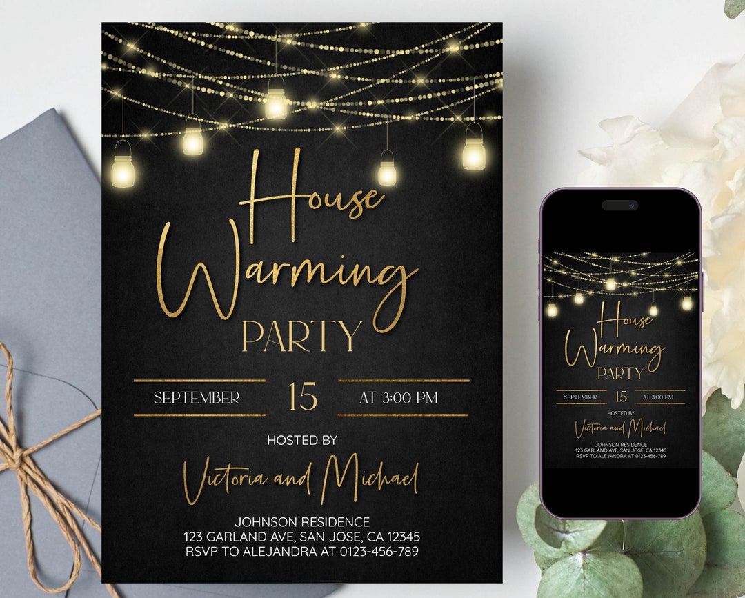 Housewarming Party Invitation Template, New Home Party Printable