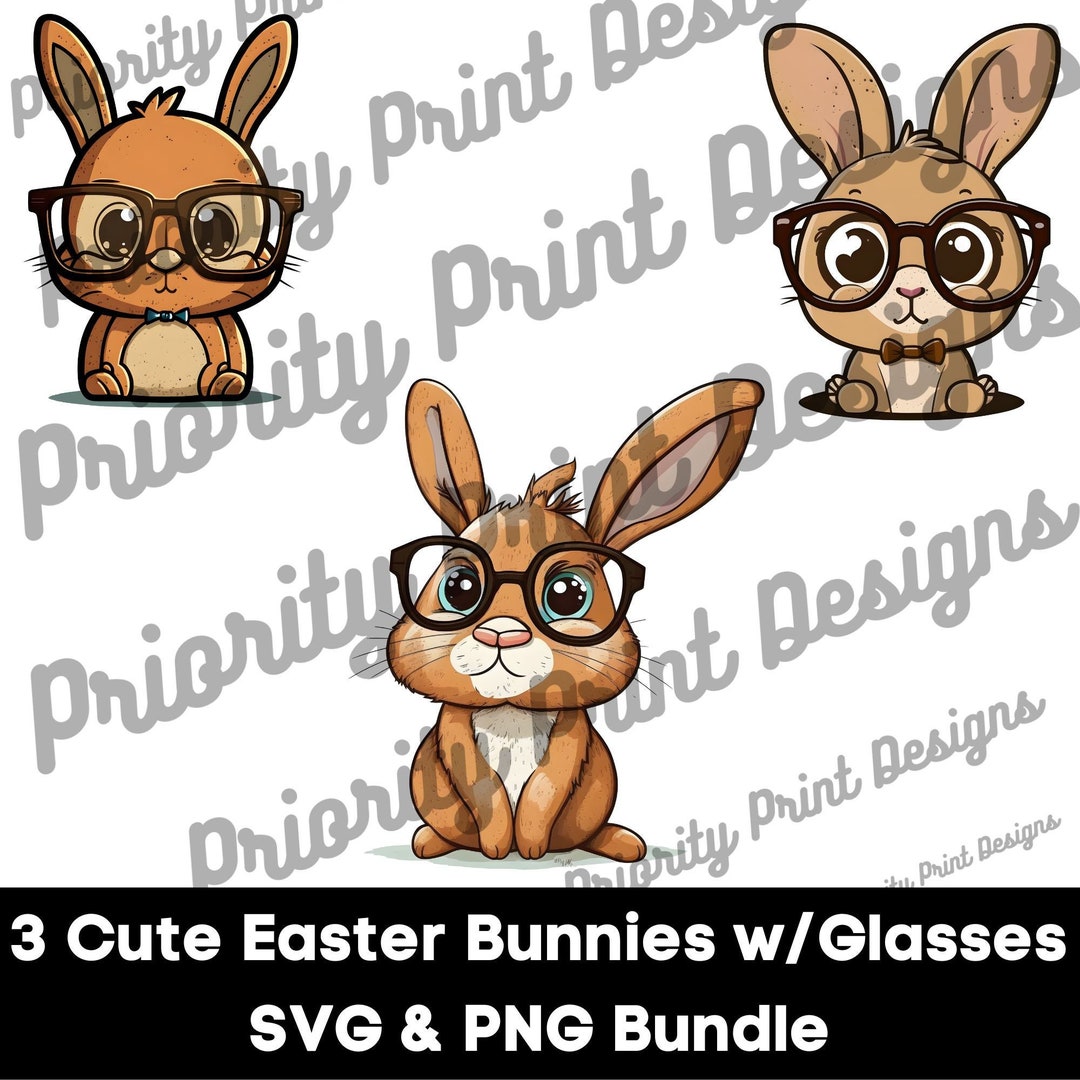 Easter Bunny SVG PNG Face Bundle Commercial License Decor Tag Files ...