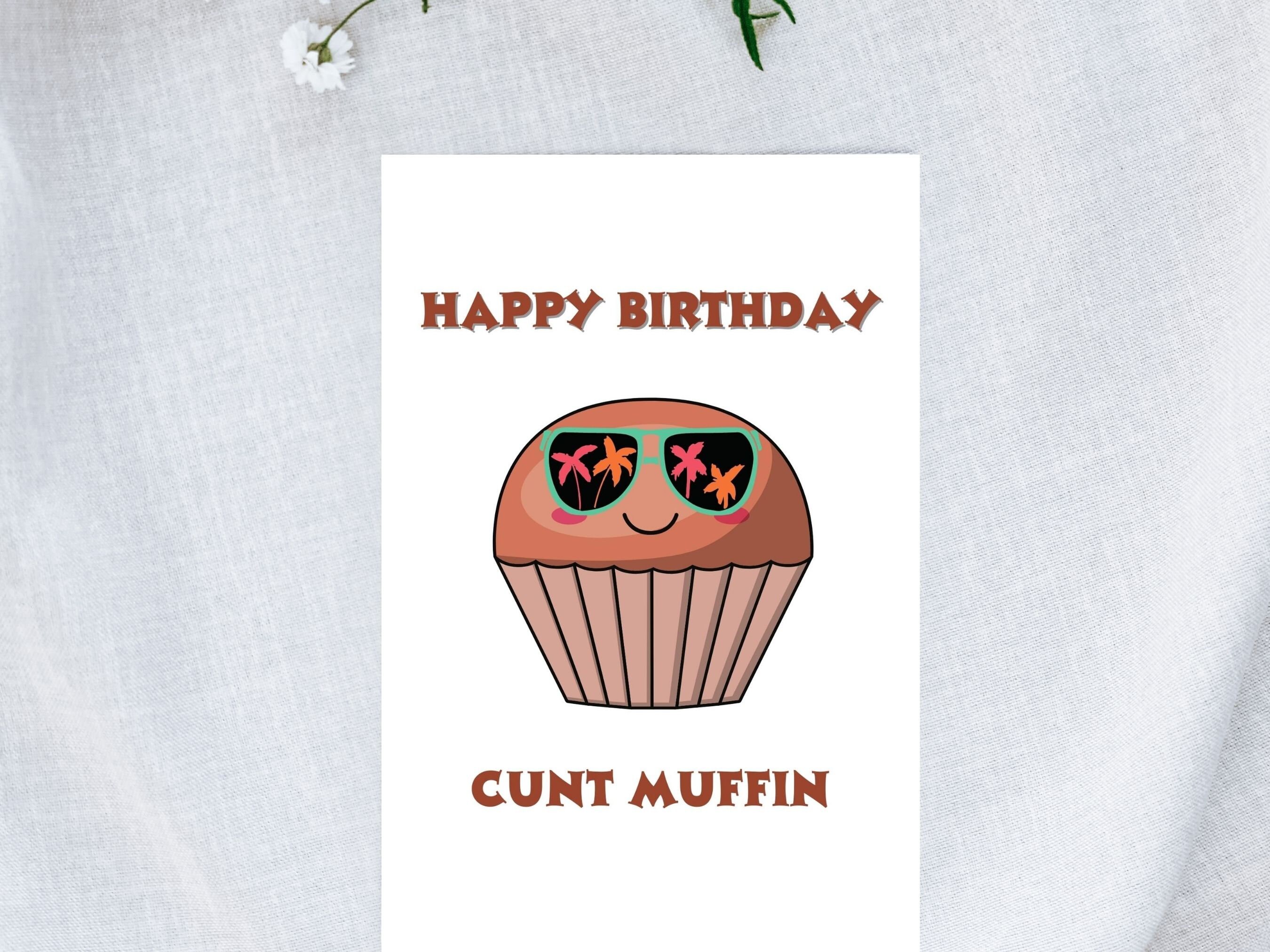 Digital Download Birthday Card, Printable Birthday Card, Rude Vulgar ...