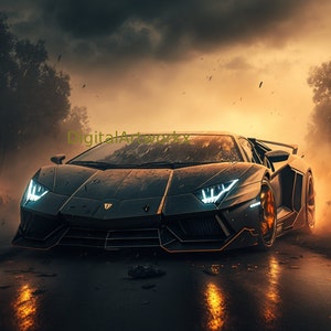 Printable, Lamborghini Huracan, digital image Lamborghini Huracan, digital art, download, digital car, digital print, wallpaper, wall decoration