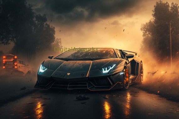 Imprimible Lamborghini Huracan imagen digital Lamborghini - Etsy España