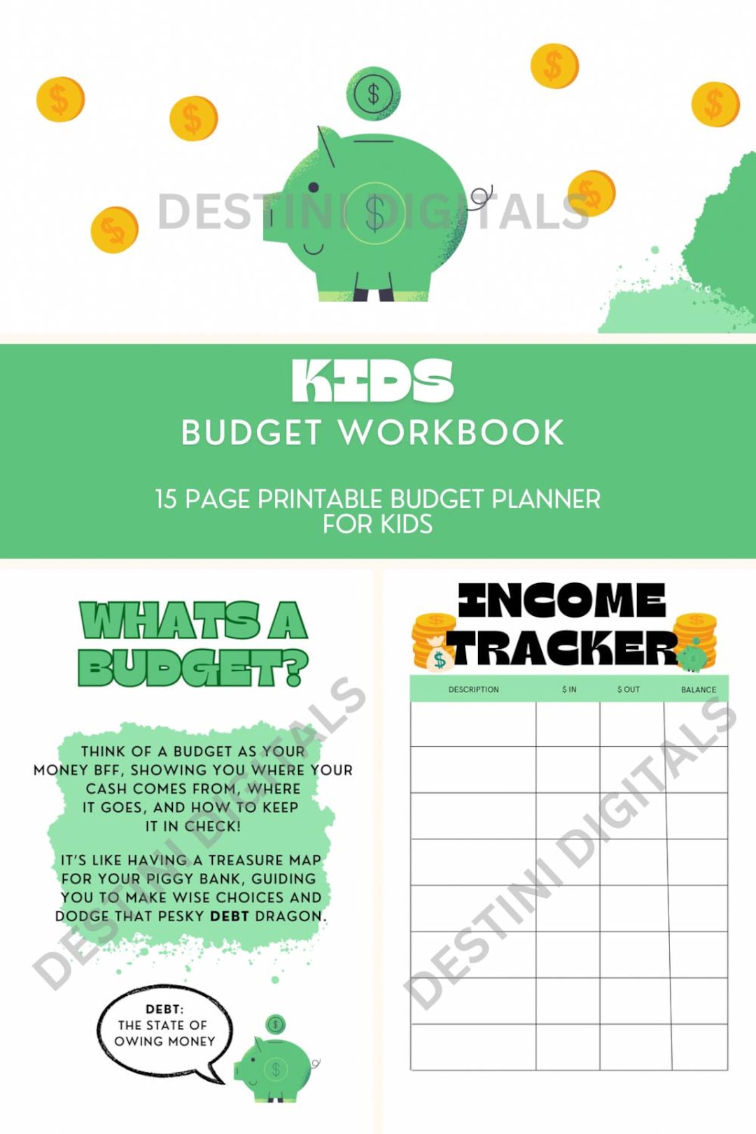 Kids Budget Workbook - Etsy