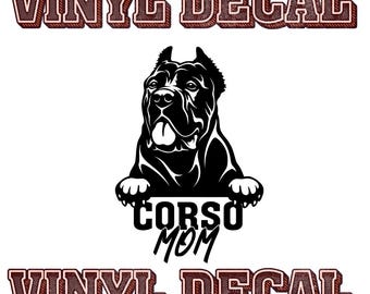 Cane Corso Mom Vinyl Car Decal – Show Off Your Pup Pride!