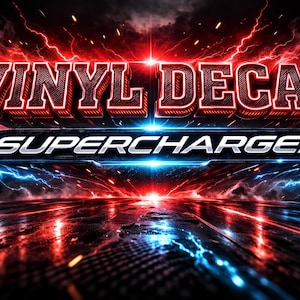 Supercharged Text Vinyl Decal