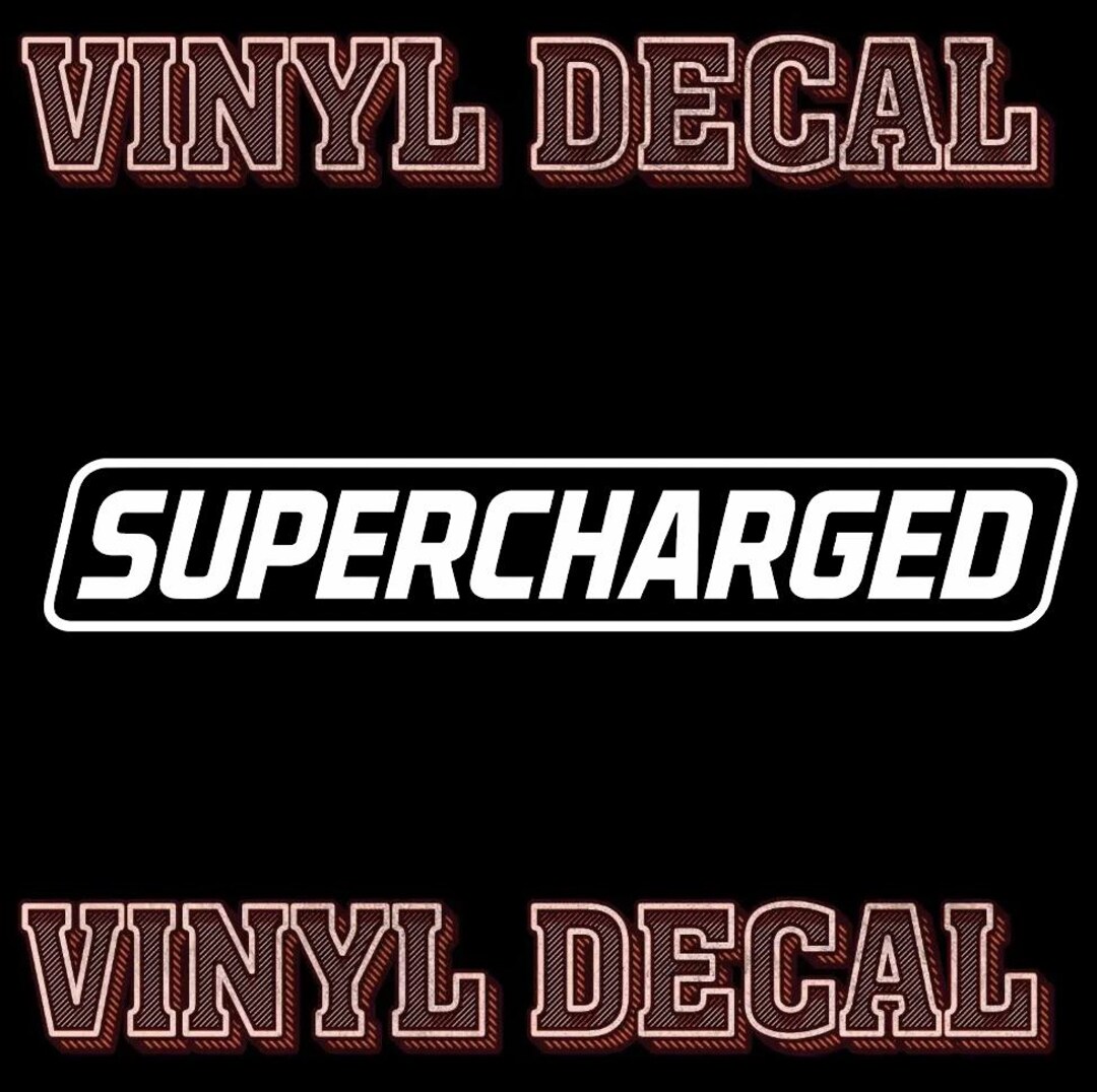 Supercharged Text Supercharged Text Vinyl Decal - Etsy