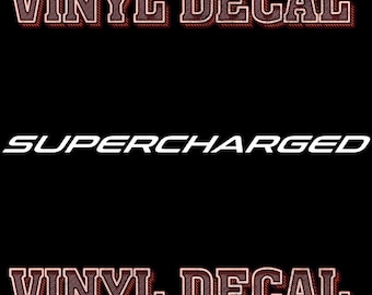 Supercharged Text Vinyl Decal