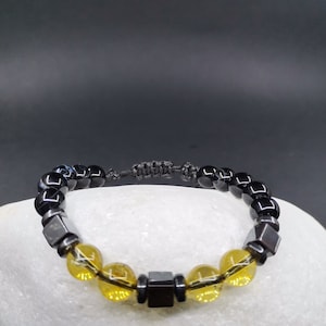 Natürliche Citrin Armband-Perlen Armband-Armband für Geschenk-Herren Armband-Heilkristalle