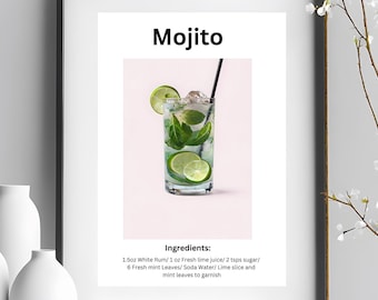 Mojito cocktailbar kunst digitale afbeelding