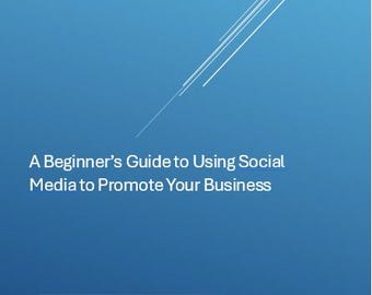 A Beginner’s Guide to Using Social Media to Promote Your Business, Digital File, Social Media Guide, Beginners Guide to Social Media