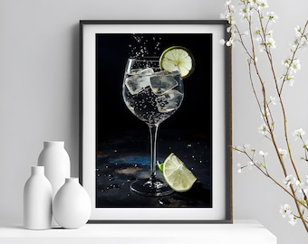 Gin & Tonic Digital Image - instant download
