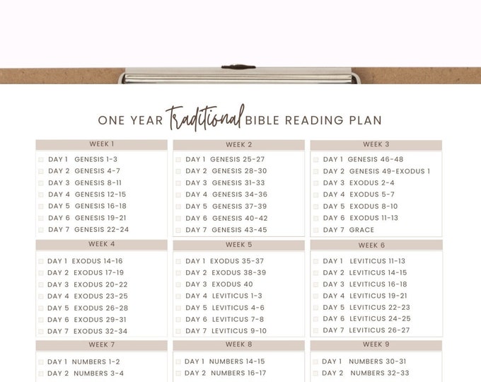 Printable Daily Bible Reading Plan Bible in a Year Bible Reading