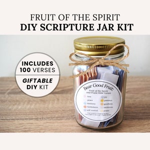 Scripture Jar Printable With Fruit of the Spirit, Praise Scriptures ...