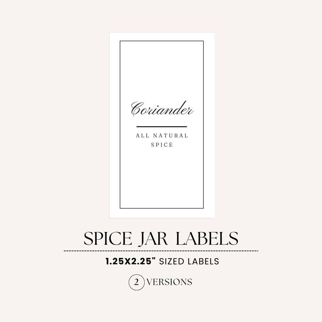Old World Spice Label Template| Editable Seasoning Jars Template ...