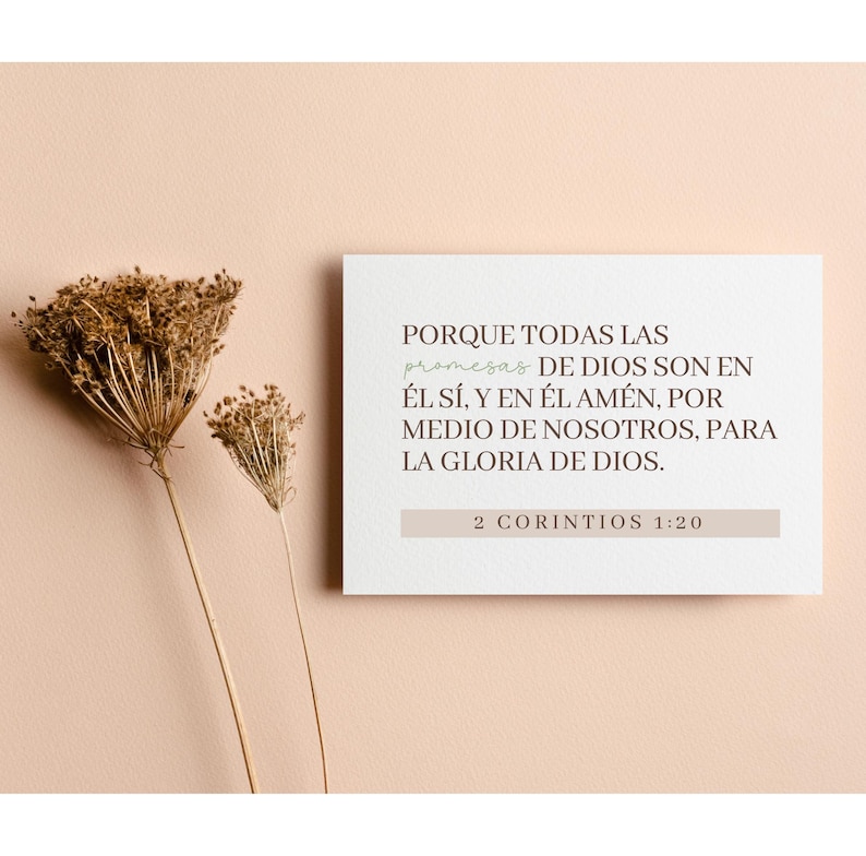 Promesas De Dios Promises of God in Spanish Cards Printable Scripture