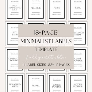 Editable Label Bundle for Home Organization| 11 Label Sizes| Printable and Editable Home Labels| Canva Template| Customizable Template