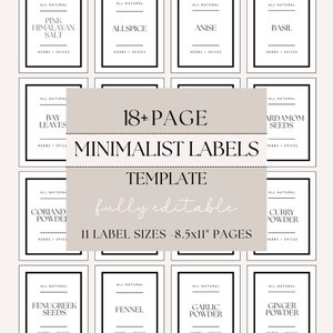 NEW Editable Label Bundle for Home Organization| 11 Label Sizes| Printable and Editable Home Labels| Canva Template| Customizable Template