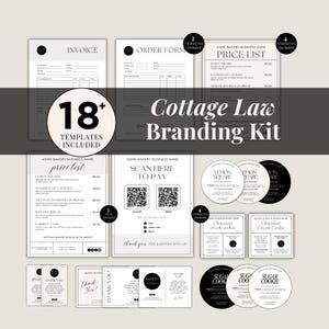 Editable Cottage Food Labels Bundle Templates | Cottage Food Labels| Price List, Order Form, Thank You Cards| Canva Template| Bakery Startup