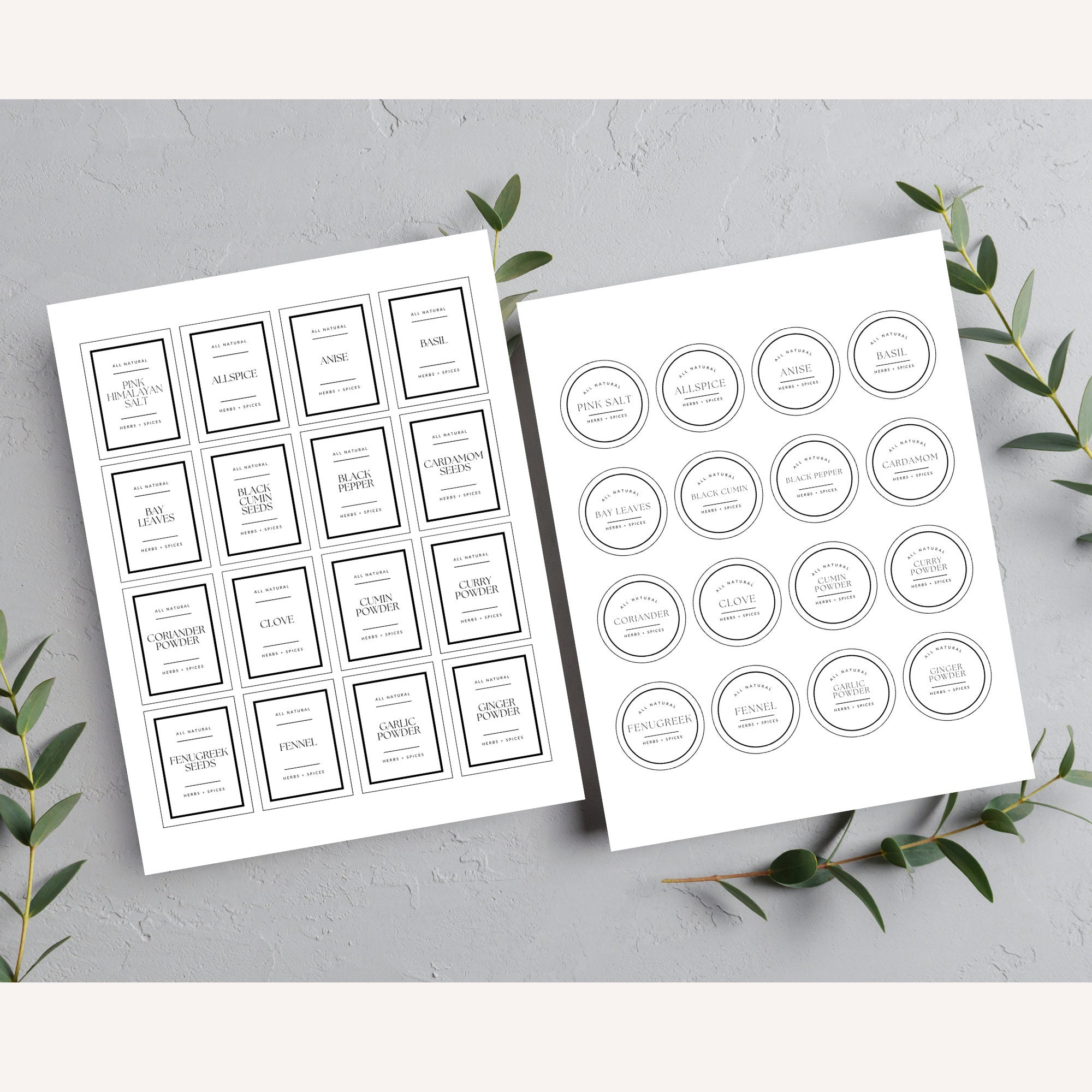 Minimalist Label Bundle for Home Organization| 11 Label Sizes ...