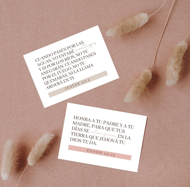 Promesas De Dios Promises of God in Spanish Cards Printable Scripture