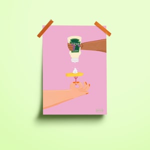 Pommes mit veganer Mayo | Postkarten, Prints, Illustration