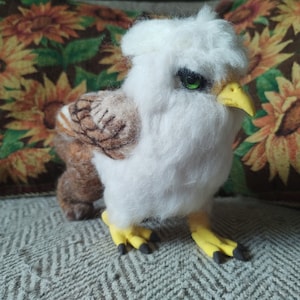 Needle Felted Griffin sculpture - large wool figure, miniature handmade