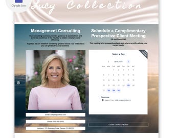 Google Site Template, Consulting Online Business, Web Site Design, Custom Website Theme