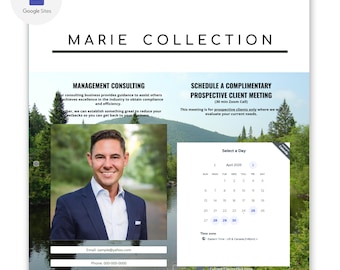 Google Site Template, Consulting Online Business, Web Site Design, Custom Website Theme