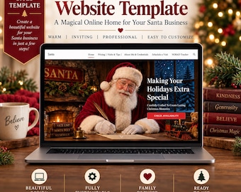 Santa Claus Website Template for Professional Santas | Editable Google Sites Website
