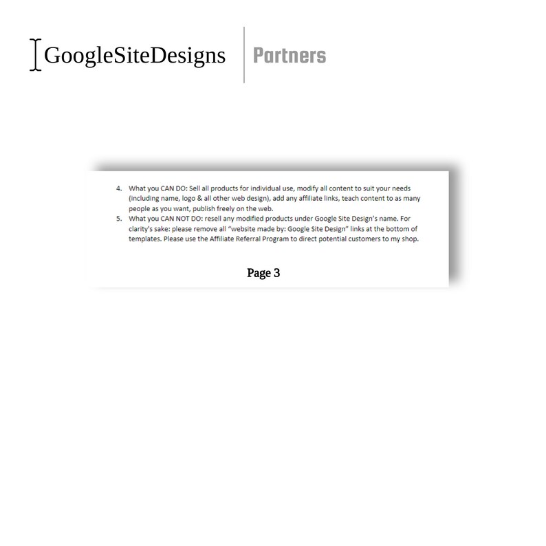 PLR, Google Site Designs, Commercial Use License Website Templates ...