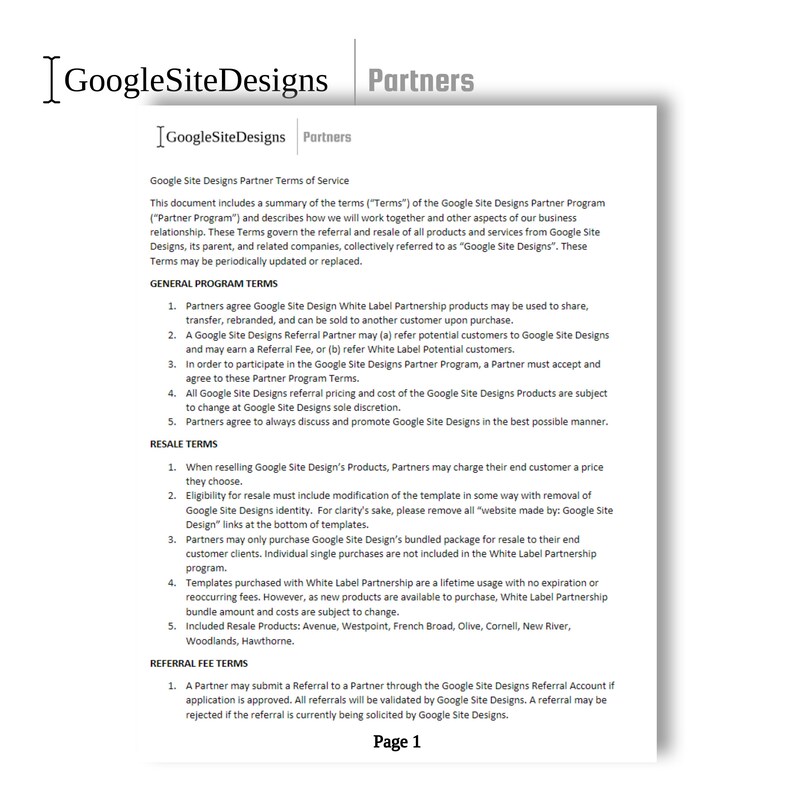 PLR, Google Site Designs, Commercial Use License Website Templates ...