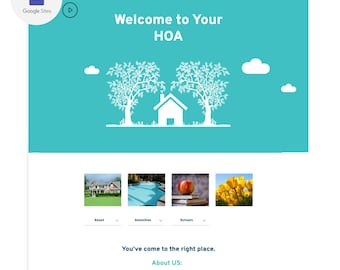 Effortless HOA Website Template: Manage Your Community Online | Google Sites Template