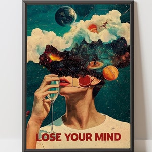 Lose Your Mind Vintage Poster, Lose Your Mind Print, Vintage Music-Inspired Wall Art, Retro Poster Print, Music Retro Poster, digital print