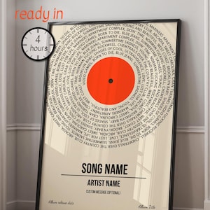 Benutzerdefinierter Vinyl-Print, personalisiertes Musikplakat, anpassbares Musikgeschenk, Geburtstagsgeschenk Musikgeschenk Hochzeitslied Tanzmusik, digital