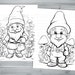 Garden Gnome PDF Coloring Book Printable Colouring Pages for Kids Cute ...