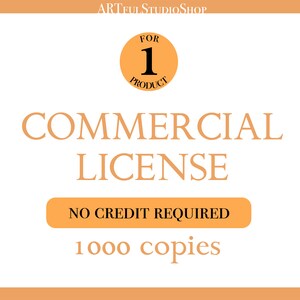 LIMITED Commercial License for 1 product. NO Credit required