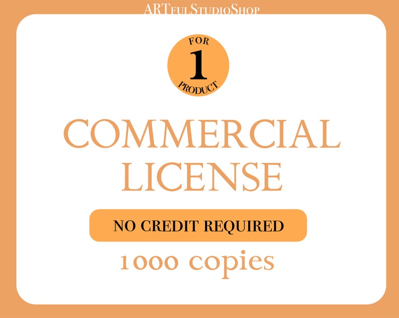 LIMITED Commercial License for 1 product. NO Credit required image 1