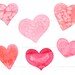 Watercolor Love Hearts Clipart-valentine's Day Graphics for Planner ...