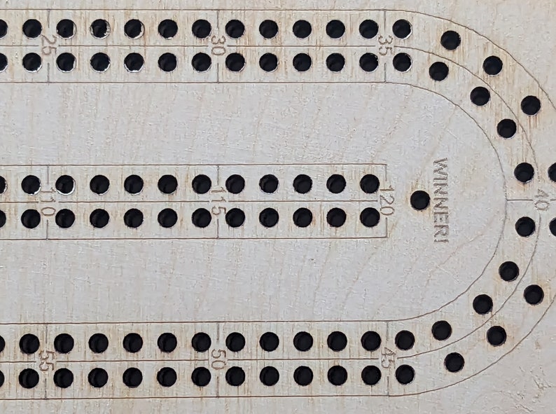 Steam Train Engine Cribbage Board Laser Cut SVG, Lightburn, and Other Digital Files