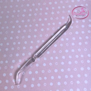 Curved modeling stick #2, acrylic tool- fondant tools, cold porcelain tools, chocolate tools