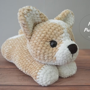 Patron de chien corgi au crochet : petit biscuit Chiot Amigurumi Motif chien Amigurumi Modèle anglais à téléchargement immédiat au format PDF image 1