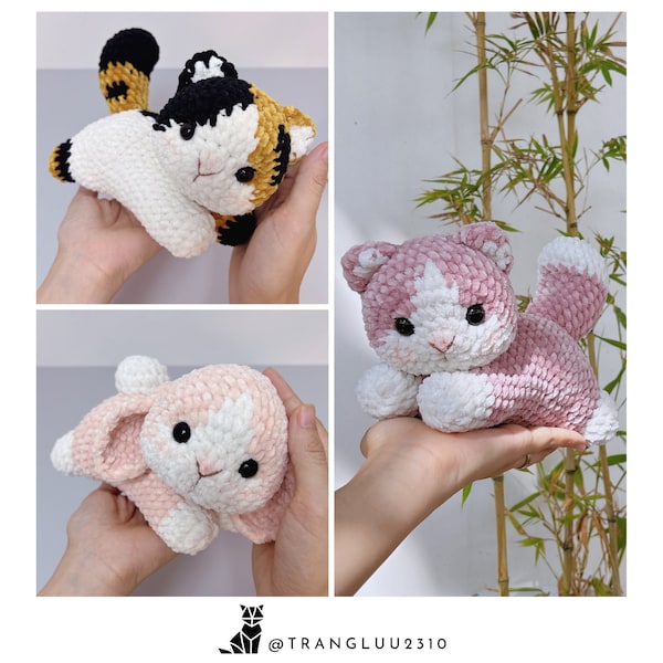 Patrón de gato y conejito de crochet: Sweetie Fluffy (Patrón PDF)