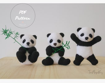 Crochet pattern : My little Panda |Panda  Amigurumi pattern | Instant download pattern | English PDF pattern