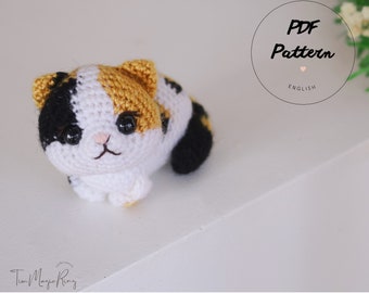 Patrón Amigurumi Gato en Ganchillo: Gatito Afortunado (Patrón PDF)