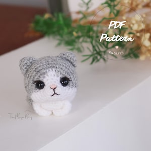 Gehaakt kattenpatroon: Mijn kleine Luna | Amigurumi kattenpatroon | Patroon direct downloaden | Engels pdf-patroon