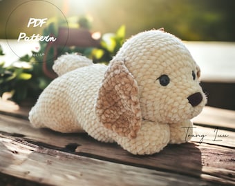 PDF Schema all'uncinetto Golden Retriever: Patata / Cucciolo Amigurumi / Schema Cane Amigurumi / Schema INGLESE